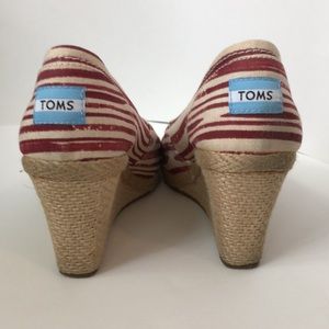 Toms espadrille peep toe wedge size 8.5
